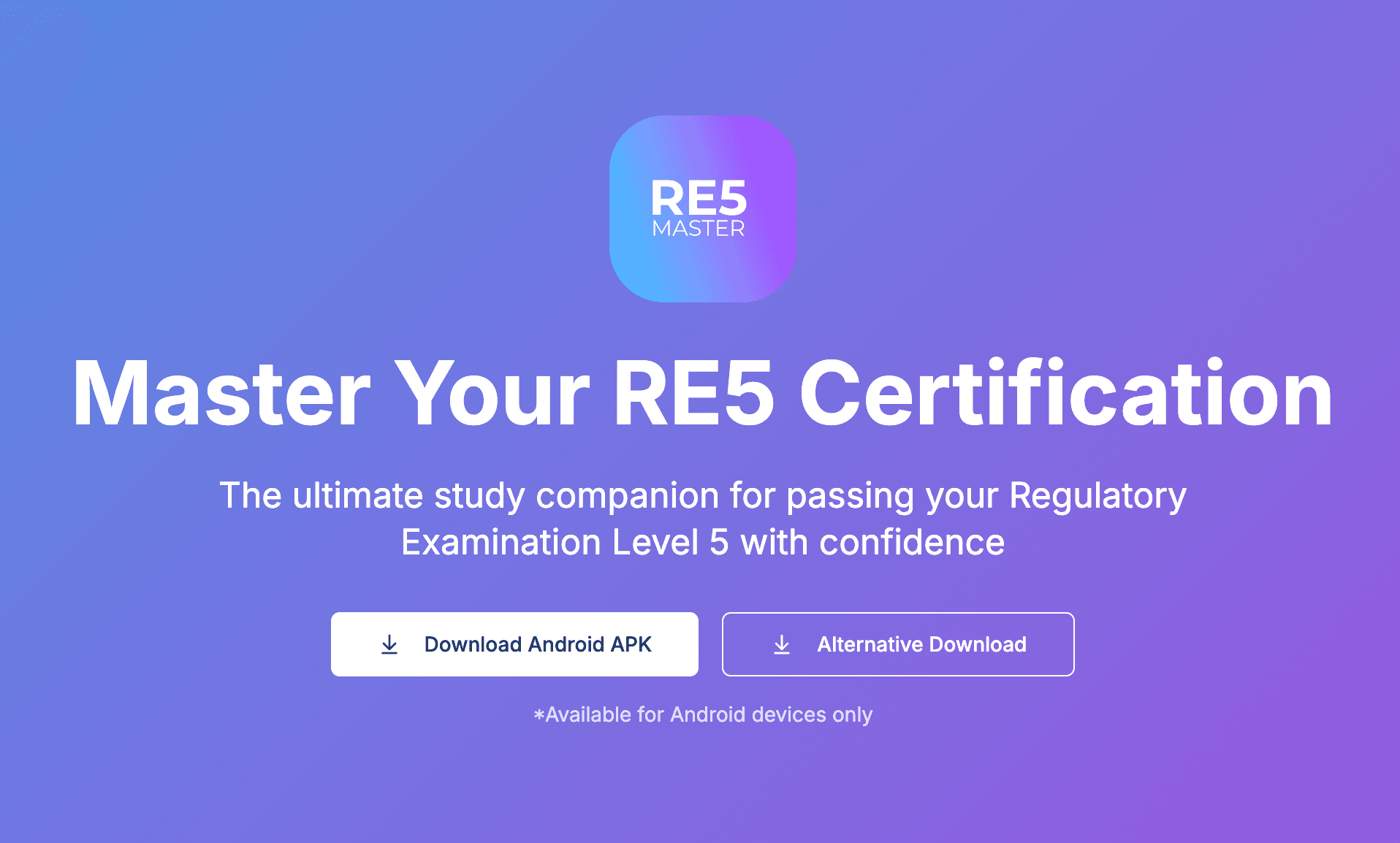 RE5 Master Mobile App